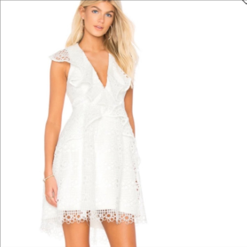 ELLIATT Interlude White Ruffle Dress